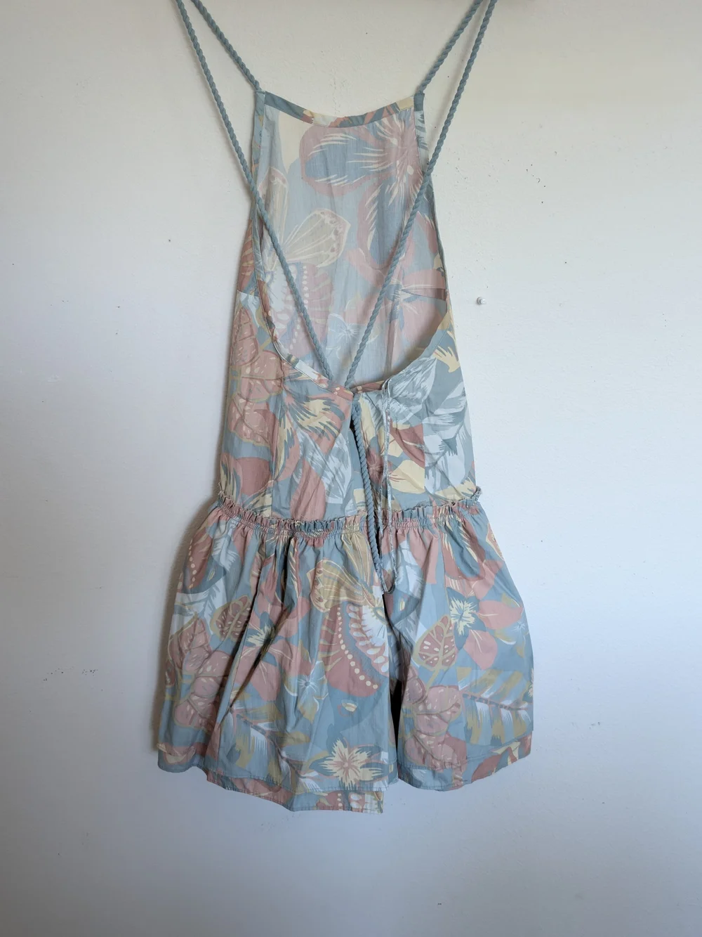 Free People Deserted Island Mini Dress in the saltwater combo colorway.